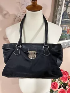 Prada Black Nylon Leather Vintage Buckle Bag - Picture 1 of 10
