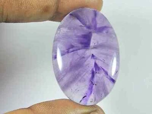 27X40MM Natural Purple Amethyst Oval Shape Cabochon Loose Gemstone 60Cts. h630 - Picture 1 of 9