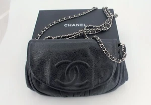 Original CHANEL Caviar Leather Shoulder Ladies Handbag With Box "TC6002583" - Picture 1 of 18