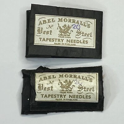 2 Paquetes De Agujas De Tapiz De Colección Abel Morrall's Nº 20 Mejor Acero Hecho en Inglaterra Foto 1 de 4