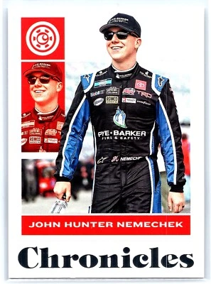 2022 PANINI CHRONICLES NASCAR RACING BASE CARD #19 JOHN HUNTER NEMECHEK TOYOTA - Image 1 of 2
