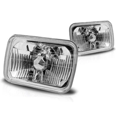 HeadLights Assembly 7 inch Rectangular Conversion Factory Replacement Clear Lamp - Image 1 of 4
