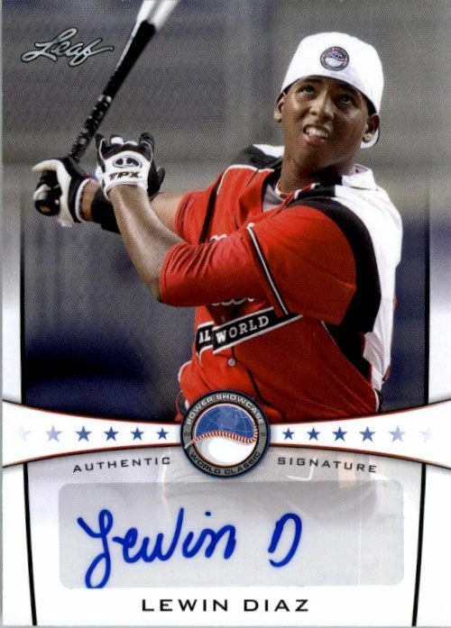 LEWIN DIAZ 2013 Leaf Power Showcase Autograph Rookie Auto RC Marlins Real Rookie - Image 1 of 1