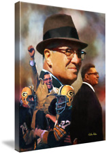 Art sur toile - Vince Lombardi NFL Green Bay Packers football, 3 tailles - Imagekind