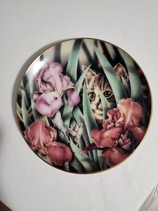 Cat Collector Plate Curious Kitten From Series In A Hidden Garden - Picture 1 of 8
