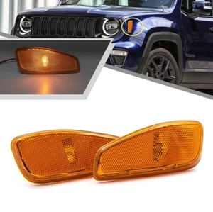 Yellow Lens Replace OEM Front Bumper Sidemarker Lamp For Jeep Renegade 2015-2021 - Picture 1 of 12