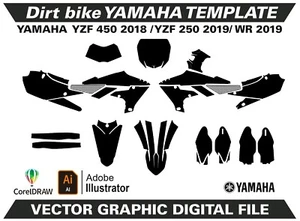 YAMAHA YZF 450 2018 YZF 250 2019 WRF 2019 Template Vector Format Ai CDR EPS M53 - Picture 1 of 3