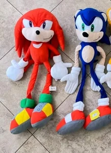 2009 Kellytoy 28" Sonic The Hedgehog & Knuckles Plush Stuffed Collectible Rare - Picture 1 of 12