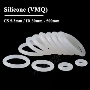 Silikon O Ring Schnurstärke 5,3mm Dichtungsring Dichtring O-Ringe ID 30mm-500mm - Picture 1 of 11
