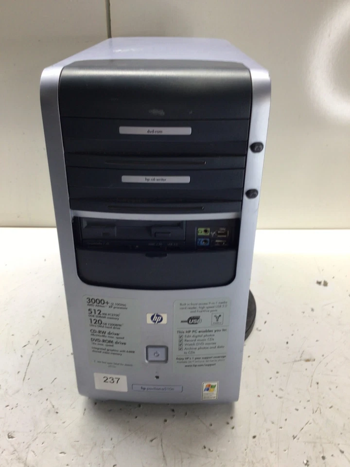 HP Pavilion a510n AMD Athlon XP 3000+ 1GB NO HDD - Image 1 of 4