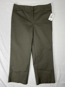 David Paul New York Sz 10 Women's Olive Casual Dress Pants Straight Leg NWT - Picture 1 of 10