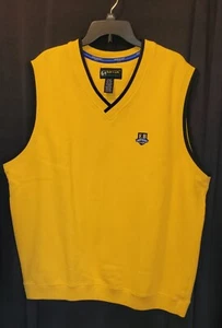 MENS EDDIE BAUER GOLF (EBTEK) VEST, SIZE XXL/XXG, YELLOW  WITH BLACK TRIM - Picture 1 of 4