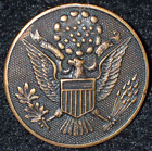 WWI US Army Enlisted NCO Service Visor Hat Front Emblem Disc Device, War-Time