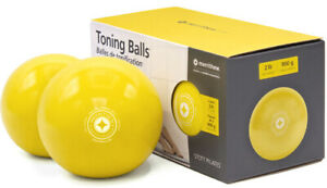 WB  STOTT PILATES Toning Ball, Two-Pack (Lemon), 2 lbs / 0.9 kg each