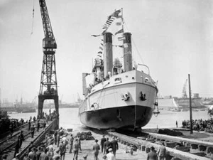 The dredger Pas-de-Calais II after its launch port Dunkirk France 1933 Old Photo - Bild 1 von 1
