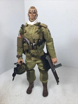 1/6 21ST CENTURY US 101ST AIRBORNE PARATROOPER D DAY WARPAINT & MOHAWK +THOMPSON - Image 1 of 4