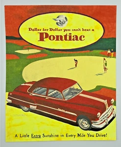 127. Pontiac General Motors GM Hand Colorized Poster 10.5" x 13" Golf Golfing - Picture 1 of 1