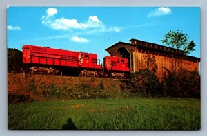 Postcard Vtg Transportation Train Railroad Fisher Bridge Wolcott Vertmont - Picture 1 of 2