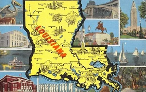 # M4065 MAPA POSTAL, LUISIANA - Imagen 1 de 2