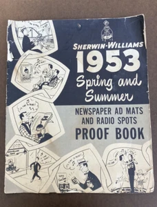 Vintage 1953 SHERWIN WILLIAMS PAINTS-NEWSPAPER & RADIO PROOF BOOK advertising - Picture 1 of 11