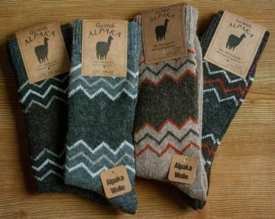 Alpaca Thermal Wool Socks for Women and Men - 4 PAIRS - Thick Knitted | 3099 - Image 1 of 4