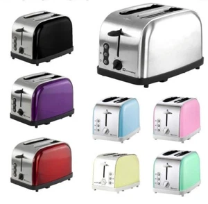 2 Slice Toaster High Lift Reheat Defrost Wide Bread Slot Bagel Heat Control 900W - Picture 1 of 29