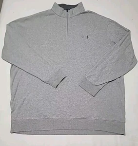 Polo Ralph Lauren Big & Tall Quarter-Zip Pullover Sweater Gray Size 3XLT - Picture 1 of 9