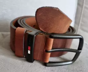 Tommy Hilfiger Herren Gürtel 3.5cm Breit Leder Braun - Bild 1 von 3