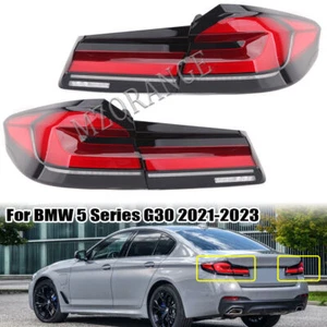 Set Tail Lights For BMW 5 Series G30 525 530 535 540 2021 22 23 Rear Brake Lamps - Picture 1 of 9