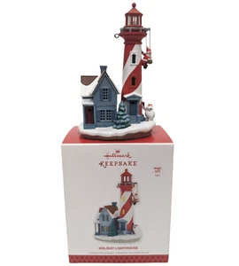 Hallmark Holiday Lighthouse Magic Cord Light Christmas Ornament 2013 2 in Series - Picture 1 of 22