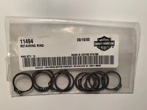 NEW GENUINE Harley Davidson 11494 Retaining Rings, 10-pack, MADE IN USA - Foto 1 di 1