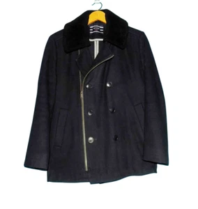 caban SAINT JAMES en laine bleu marine avec col amovible taille S - Bild 1 von 7