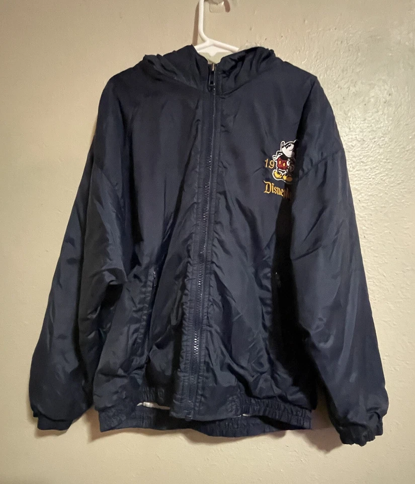 Disneyland Resort Mickey Mouse Niños Talla M, Azul Cremallera Completa Chaqueta con Capucha J792 Foto 1 de 4