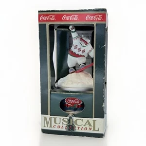 Coca Cola Musical Collection Polar Bear Snowboarding 1994 Coke - Picture 1 of 5