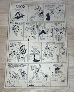 Vintage Original Comic Strip Panel Art Cap Kidding By Dan Danglo - Picture 1 of 5