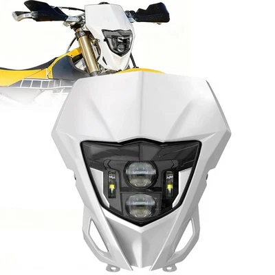 Motorcycle LED Headlight DRL + White Fairing for Yamaha WR450F WR250F 2007-2024 - Изображение 1 из 4