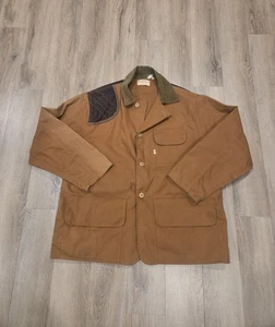 Giacca da caccia vintage Saftbak uomo XL marrone tela gioco marsupio USA Duck Bird - Foto 1 di 9