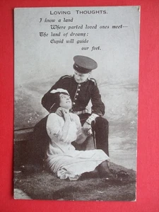 WW1 Patriotisches P/C SOLDAT LIEBEVOLLE GEDANKEN ROMANZE 9. KÖNIGLICHE FÜSILIERE INTERESSE - Bild 1 von 2