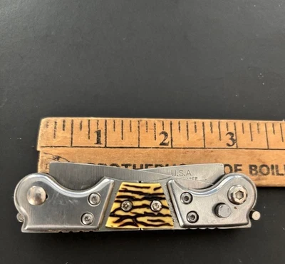 Vintage Super Knife Double Flick Blade Folding Knife USA - Image 1 of 4