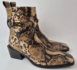 Botas de cuero Medusa en relieve de pitón Versace para hombre talla 42 - Imagen 1 de 8