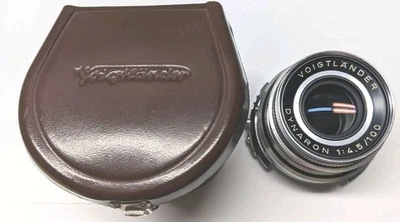 Lente Voigtlander Dynaron 100 mm f 4,5 para prominente, estuche, tapa trasera excelente estado  Foto 1 de 4