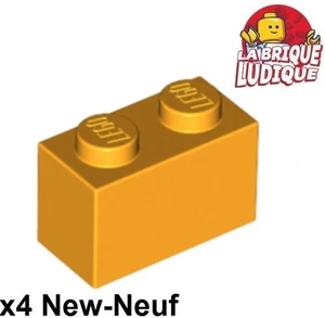 LEGO 4x Brick 1x2 2x1 Orange Light/Bright Light Orange 3004 New - Picture 1 of 1