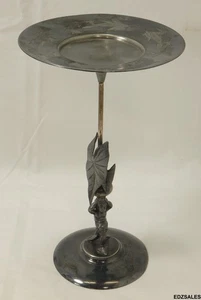 Vintage Art Nouveau Style Aurora Silver Plate Pedestal Candle Holder - Picture 1 of 12