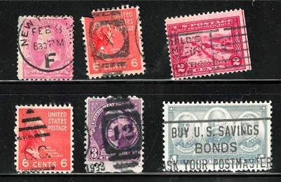Lot of 6 Interesting Cancels 2 Cent Bureau Sc #397 Etc 1894-1938 US 2-18 - Image 1 of 3