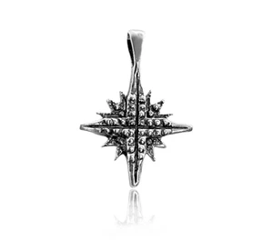 Collana in argento sterling 925 con ciondolo stella di Betlemme da uomo e... - Foto 1 di 7
