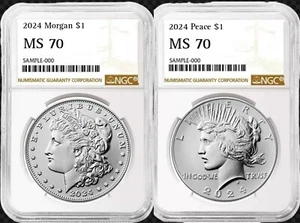 2024 Morgan & Peace American Silver Dollar Uncirculated NGC MS70 MS 70 Presale!% - Picture 1 of 1
