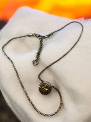 Colar Brighton Fortino cristal transparente/amarelo reversível novo sem etiquetas - Imagem 1 de 4