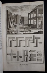 Enciclopedie Diderot 1751-1772:Menuisier en batimens,..(mobiliere) - n.85 Tavole - Imagen 1 de 12