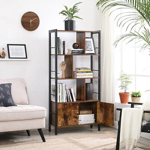 Bücherregal Bücherschrank Raumteiler 4 Fächer Standregal Holz VASAGLE LBC022B01 - Bild 1 von 10