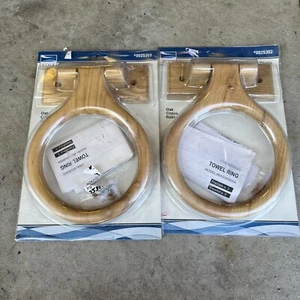 Style Selections Towel Ring Oak (0025302) - Picture 1 of 3